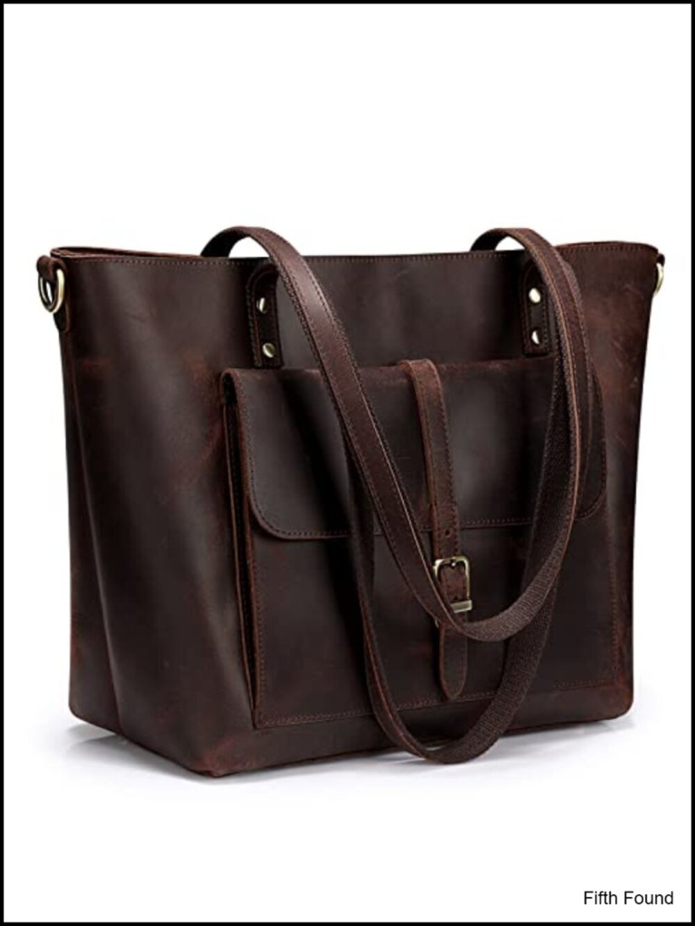 S-ZONE Women Vintage Genuine Leather Tote Bag Large Shoulder Purse Work